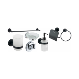 ORTIZ 7 PCS BATHROOM SET BLACK