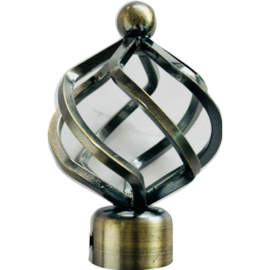 ORTIZ CURTAIN FINIAL F005 BRONZE PACK OF 2