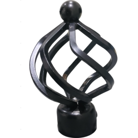 ORTIZ CURTAIN FINIAL F005 BLACK