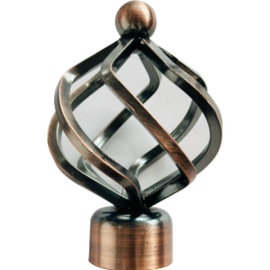 ORTIZ CURTAIN FINIAL F005 COPPER PACK OF 2