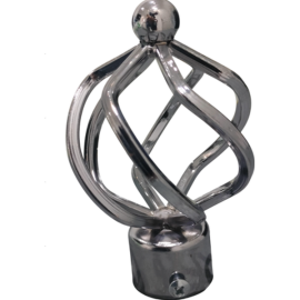 ORTIZ CURTAIN FINIAL F005 28MM SILVER