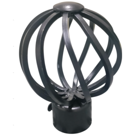 ORTIZ CURTAIN FINIAL F008 28MM BLACK