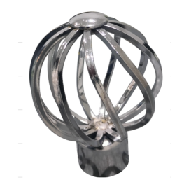 ORTIZ CURTAIN FINIAL F008 28MM SILVER