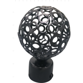 ORTIZ CURTAIN FINIAL F013 BLACK