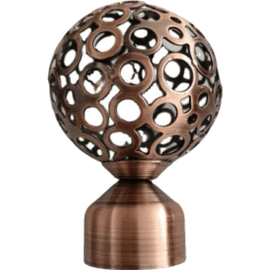 ORTIZ CURTAIN FINIAL F013 COPPER PACK OF 2