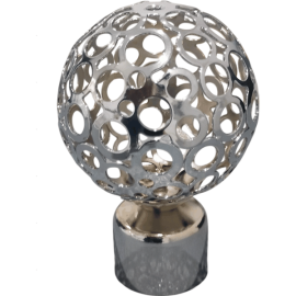 ORTIZ CURTAIN FINIAL F013 28MM SILVER
