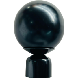 ORTIZ CURTAIN FINIAL F18 BLACK PACK OF 2
