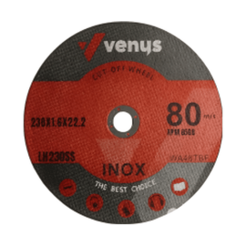 VENUS CUTTING DISC STEEL AND SS 230 X 2.5 X 22,2