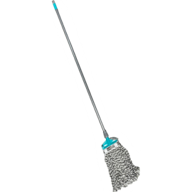 CLIP N LOCK COTTON MOP 7" 250 GMS WITH 120CM METAL HANDLE