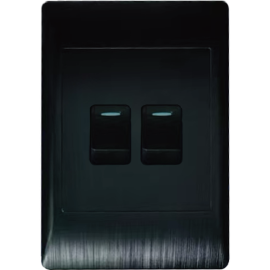LARS 2 LEVER 1 WAY SWITCH BLACK