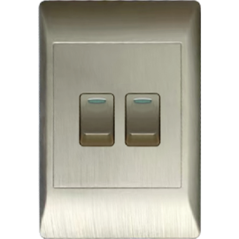 LARS 2 LEVER 1 WAY SWITCH CHAMPAGNE