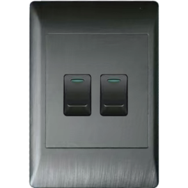 LARS 2 LEVER 1 WAY SWITCH GREY