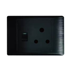 LARS SINGLE PLUG 2*4 16A BLACK