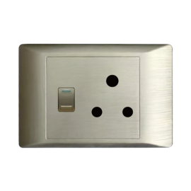 LARS SINGLE PLUG 2*4 16A CHAMPAGNE