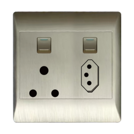 LARS SOCKET WITH TWIN PLUG 4*4 CHAMPAGNE