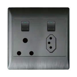 LARS SOCKET WITH TWIN PLUG 4*4 GREY