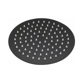 ORTIZ SHOWER ROSE ROUND BLK 4"