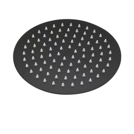 ORTIZ SHOWER ROSE ROUND BLK 8"