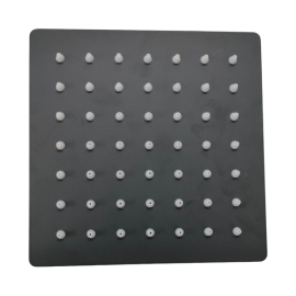 ORTIZ SHOWER ROSE SQUARE BLK 10"