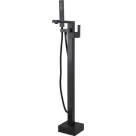 ORTIZ FREESTANDING BATH MIXER BLACK ROUND