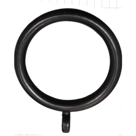 ORTIZ CURTAIN RINGS PLASTIC 28MM BLACK PACK OF 10