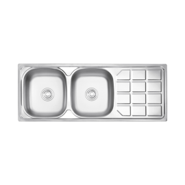 ORTIZ KITCHEN SINK 1200*465 DROP IN DBL INC WASTE