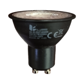 LARS GU10 LED GLOBE BLACK 7W COOL WHITE