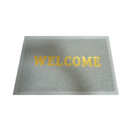 PVC COIL DOOR WELCOME MATT 40×60CM GREY