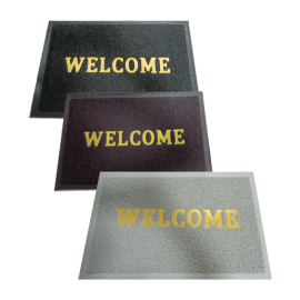PVC COIL DOOR WELCOME MATT 60×90CM BLACK