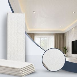 Laduma Hardware PVC Ceiling Panel 300mm x 6mm x 3.9m White Hot Stamping Flat Groove 10 Pack