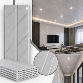 Ortiz PVC Ceiling Board Grey Stripes White Pack of 10 OTA03 decorative ceiling panels