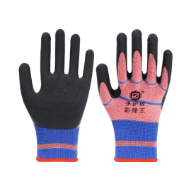 VENUS GLOVES POLYESTER FLEXI BLACK & ORANGE
