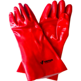 VENUS GLOVES PVC RED 35CM