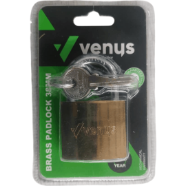 VENUS PADLOCK BRASS PLATED -38MM