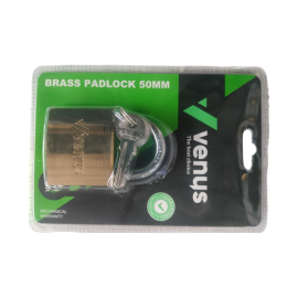 VENUS PADLOCK BRASS PLATED -50MM