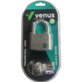 VENUS PADLOCK OVAL SILVER 50MM
