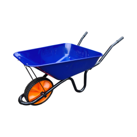 Venus Heavy Duty Concrete Wheelbarrow with 0.9mm Steel Tray & 5mm Solid Bar, Blue