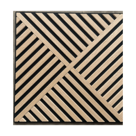WALL PANEL 3D MDF OAK 600*600*18MM