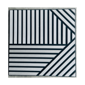 WALL PANEL 3D MDF GREY 600*600*18MM